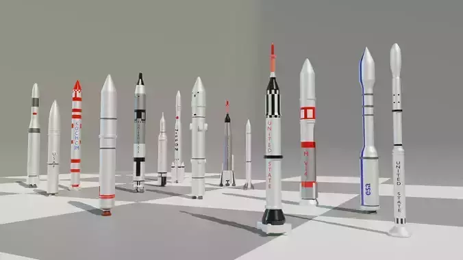 Rocket collection nasa chess set