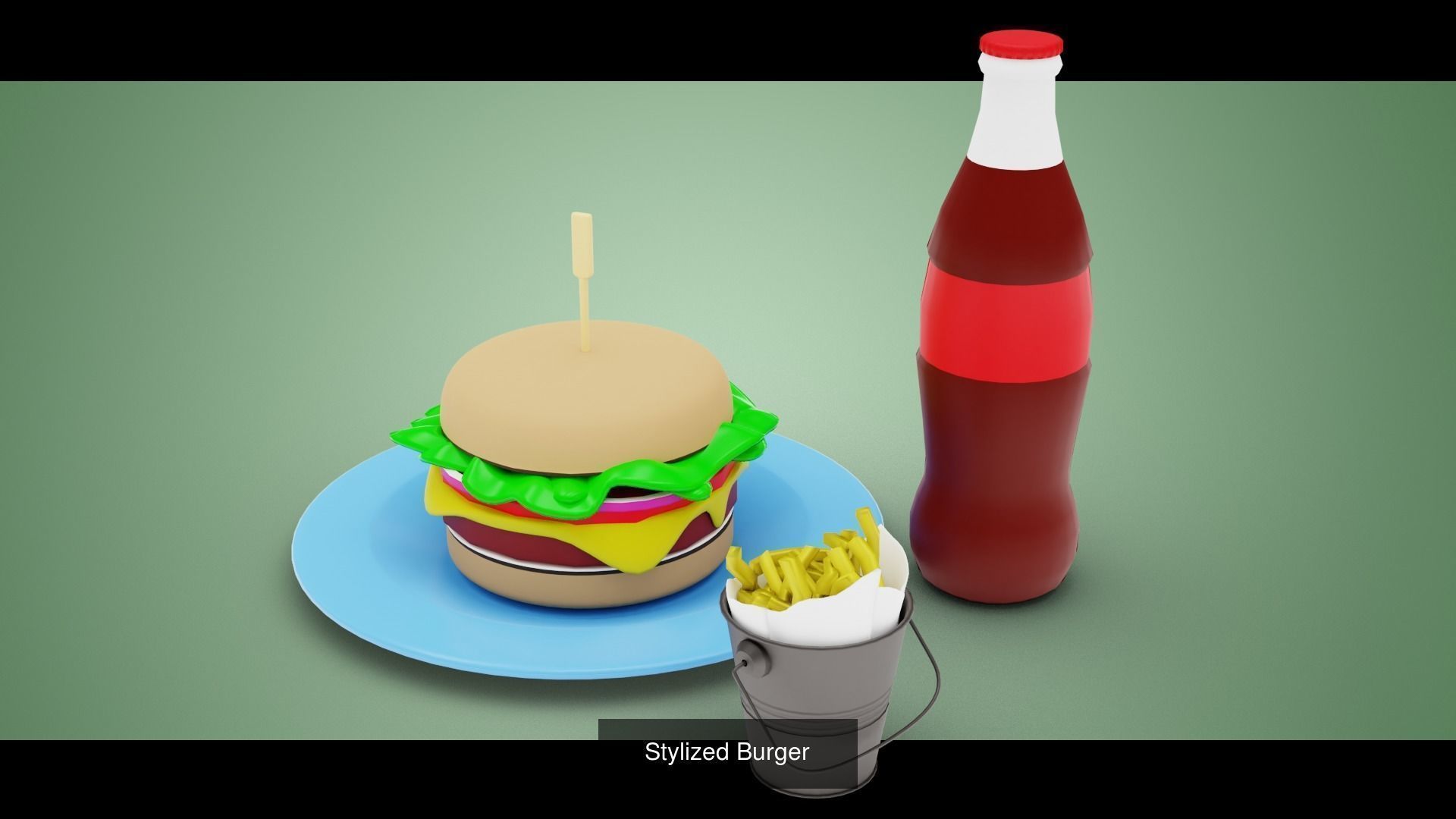 Stylized Food  3D Model Collection_3