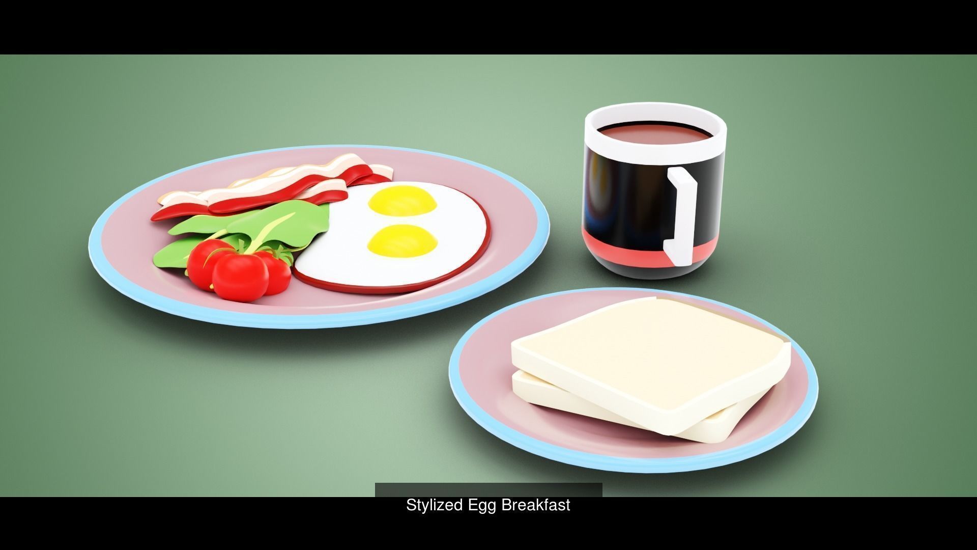 Stylized Food  3D Model Collection_4