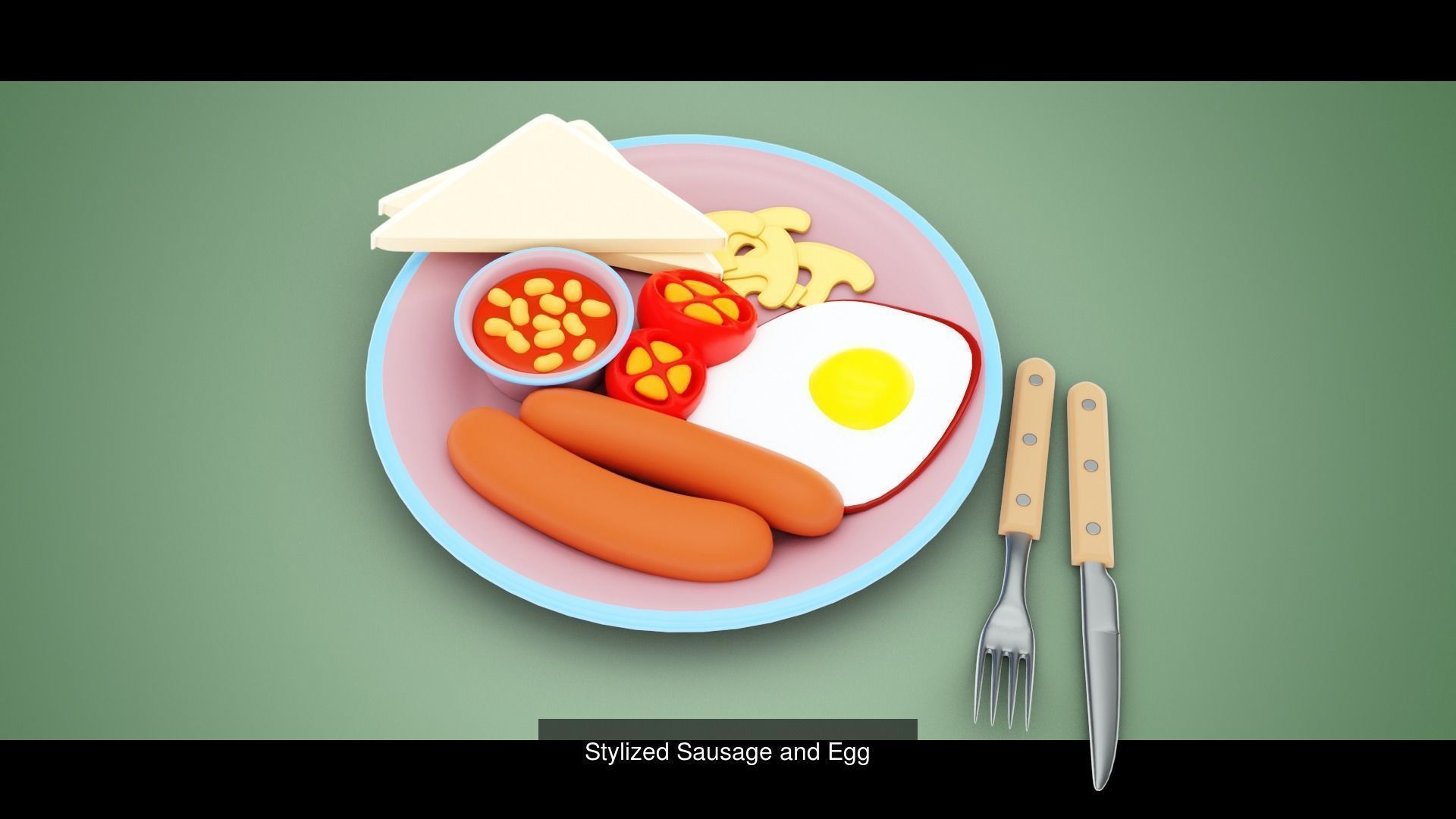 Stylized Food  3D Model Collection_2