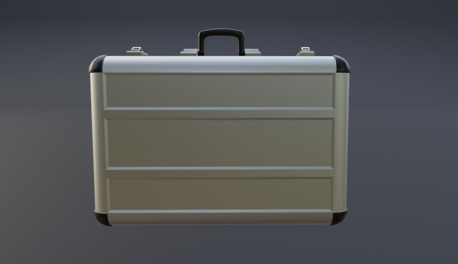 Suitcase - Aluminum Case - Maleta Low-poly 3D model_8