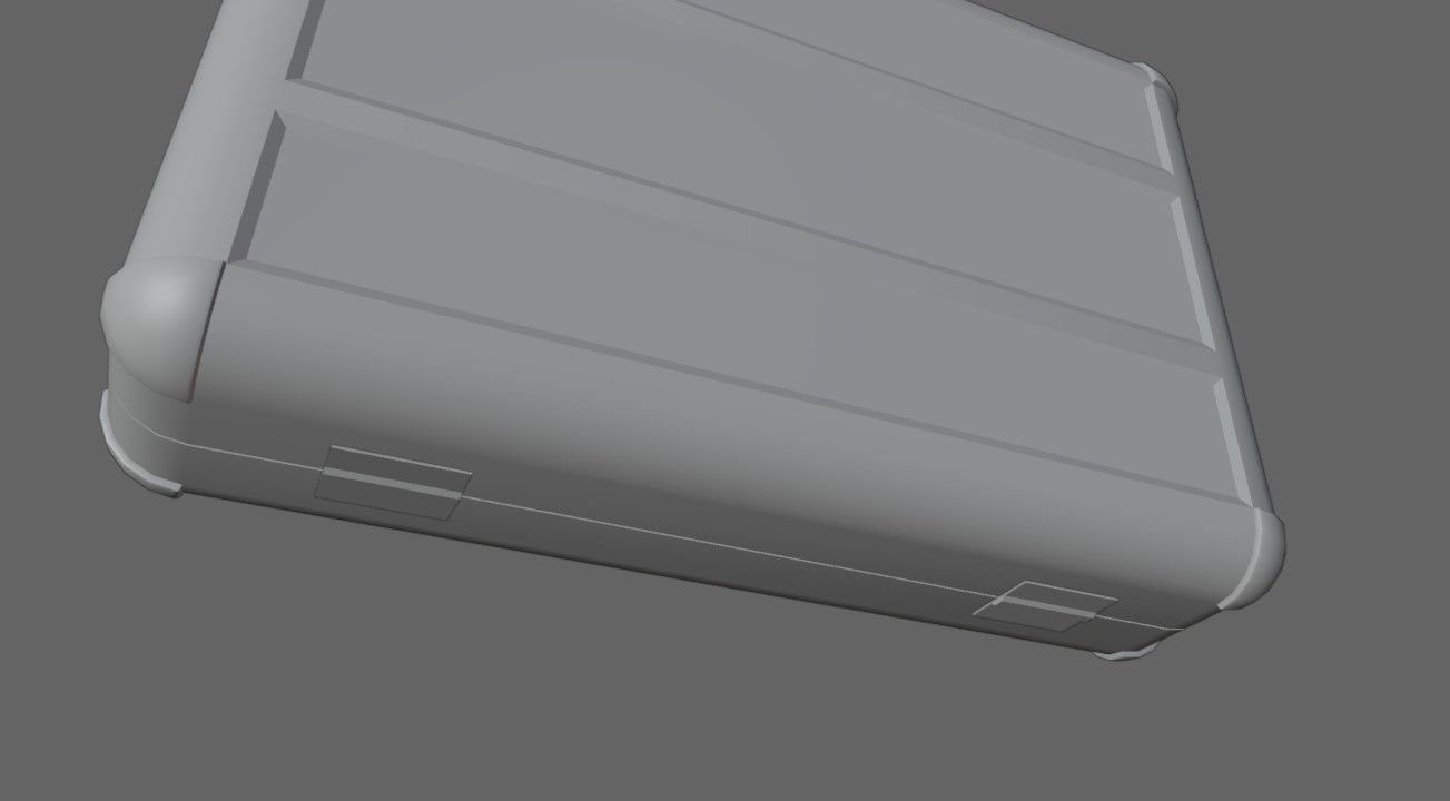 Suitcase - Aluminum Case - Maleta Low-poly 3D model_17