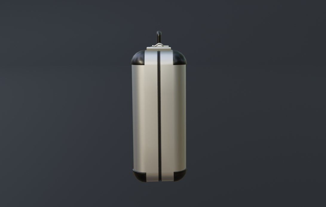 Suitcase - Aluminum Case - Maleta Low-poly 3D model_12