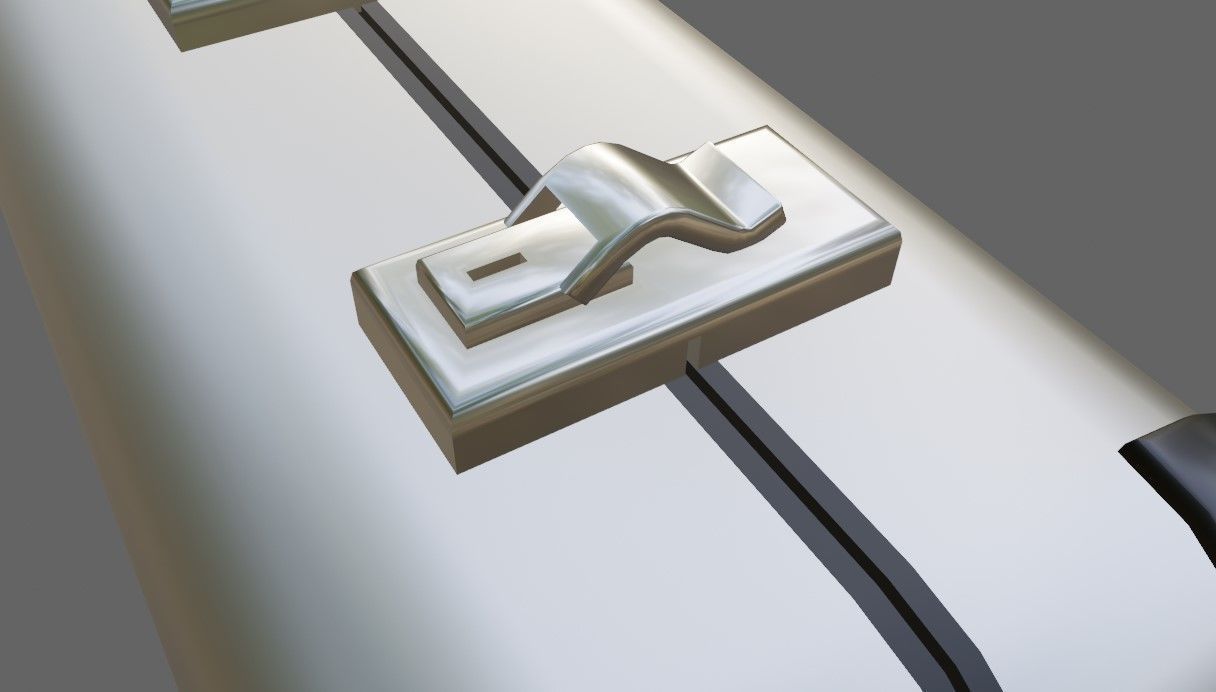 Suitcase - Aluminum Case - Maleta Low-poly 3D model_3