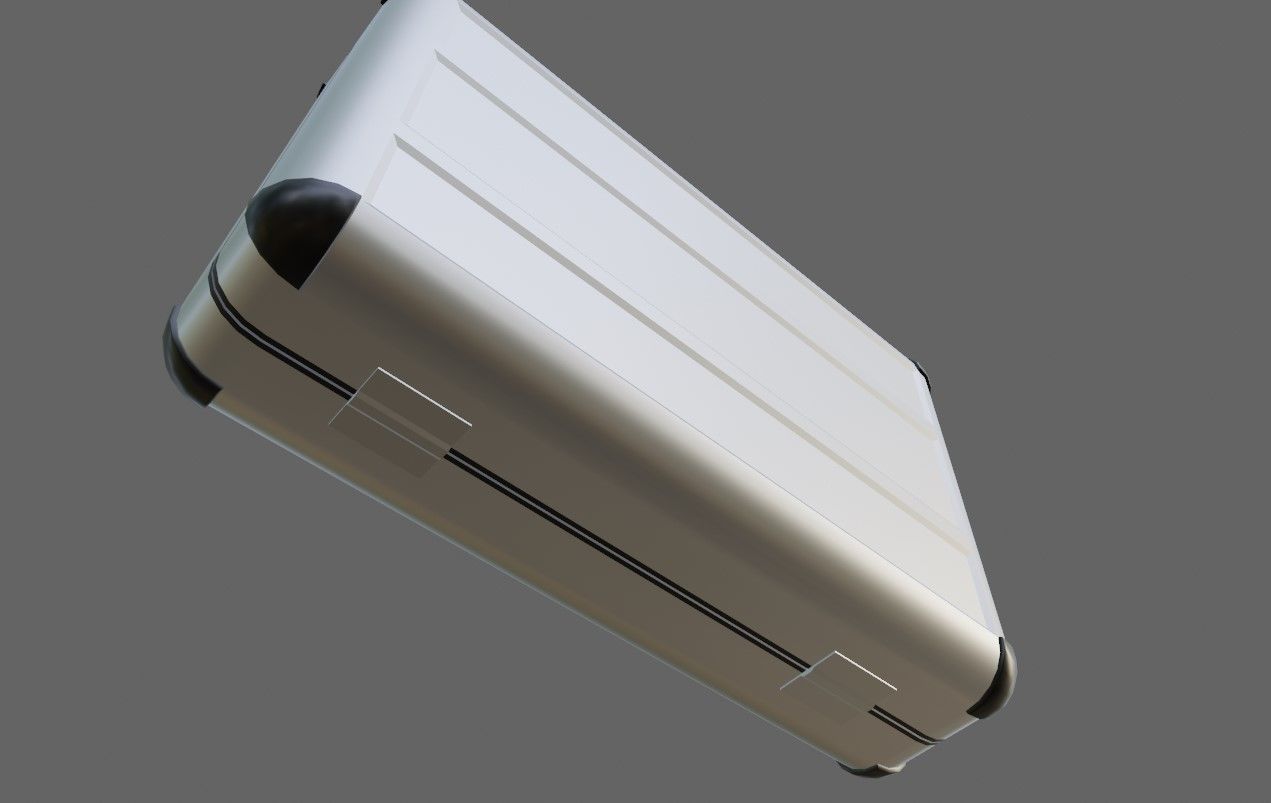 Suitcase - Aluminum Case - Maleta Low-poly 3D model_4