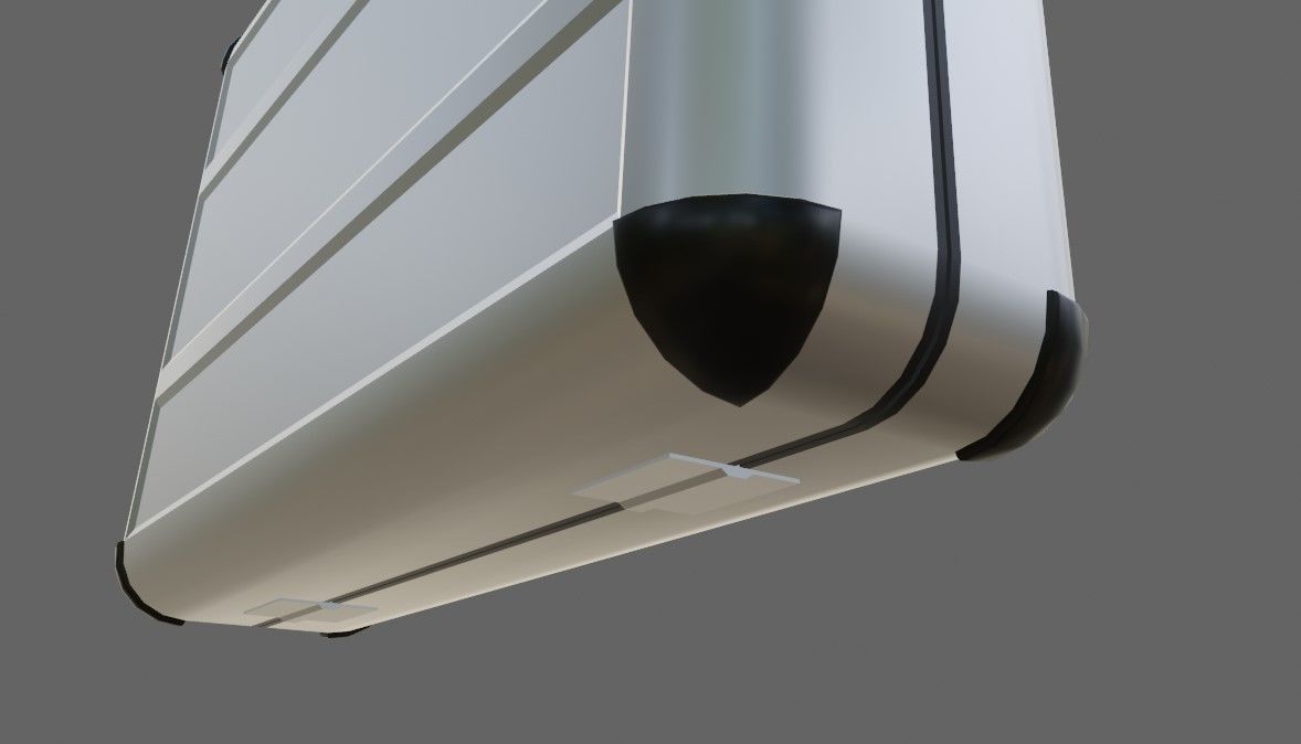 Suitcase - Aluminum Case - Maleta Low-poly 3D model_13