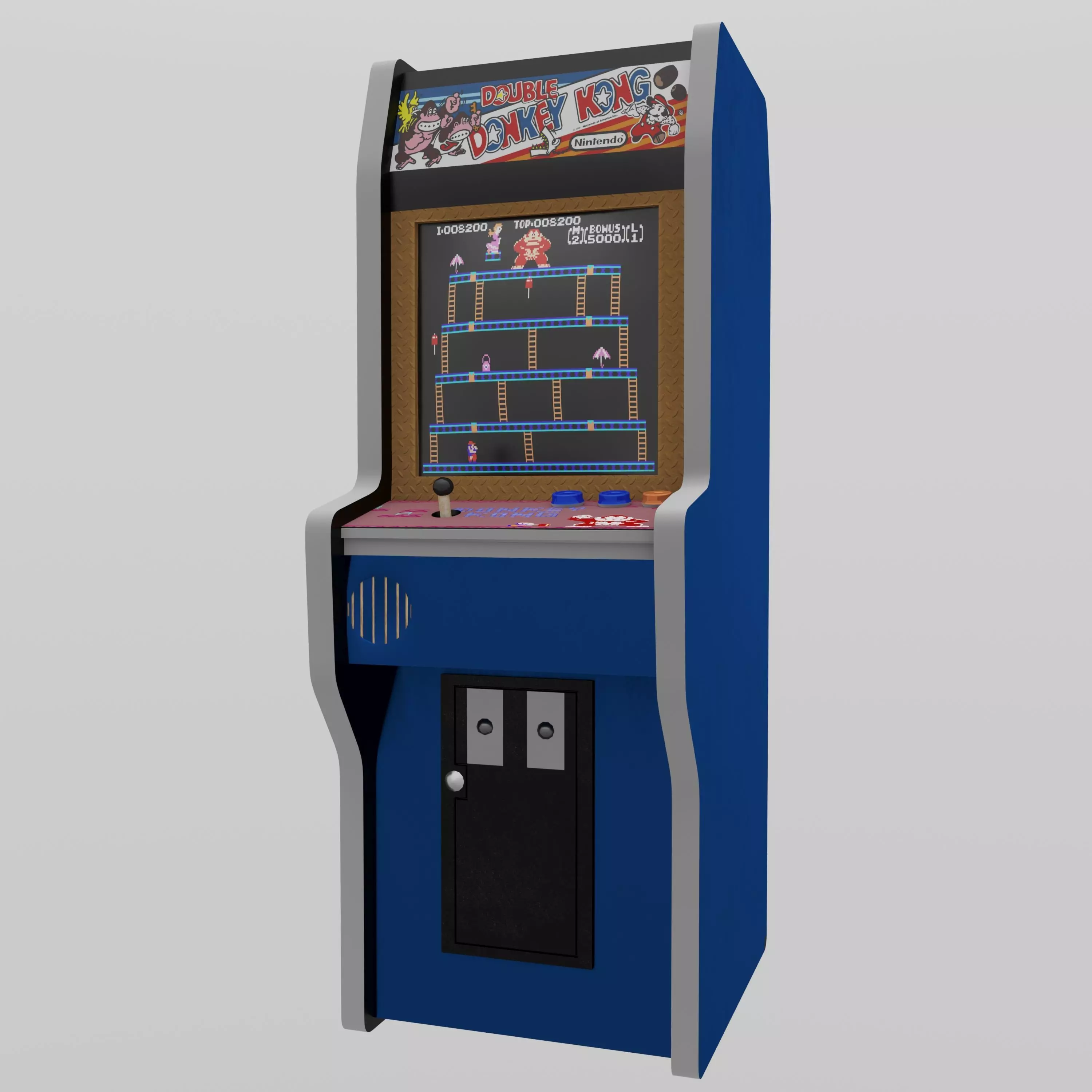 Old Donkey Kong Slot Machine Low-poly 3D model