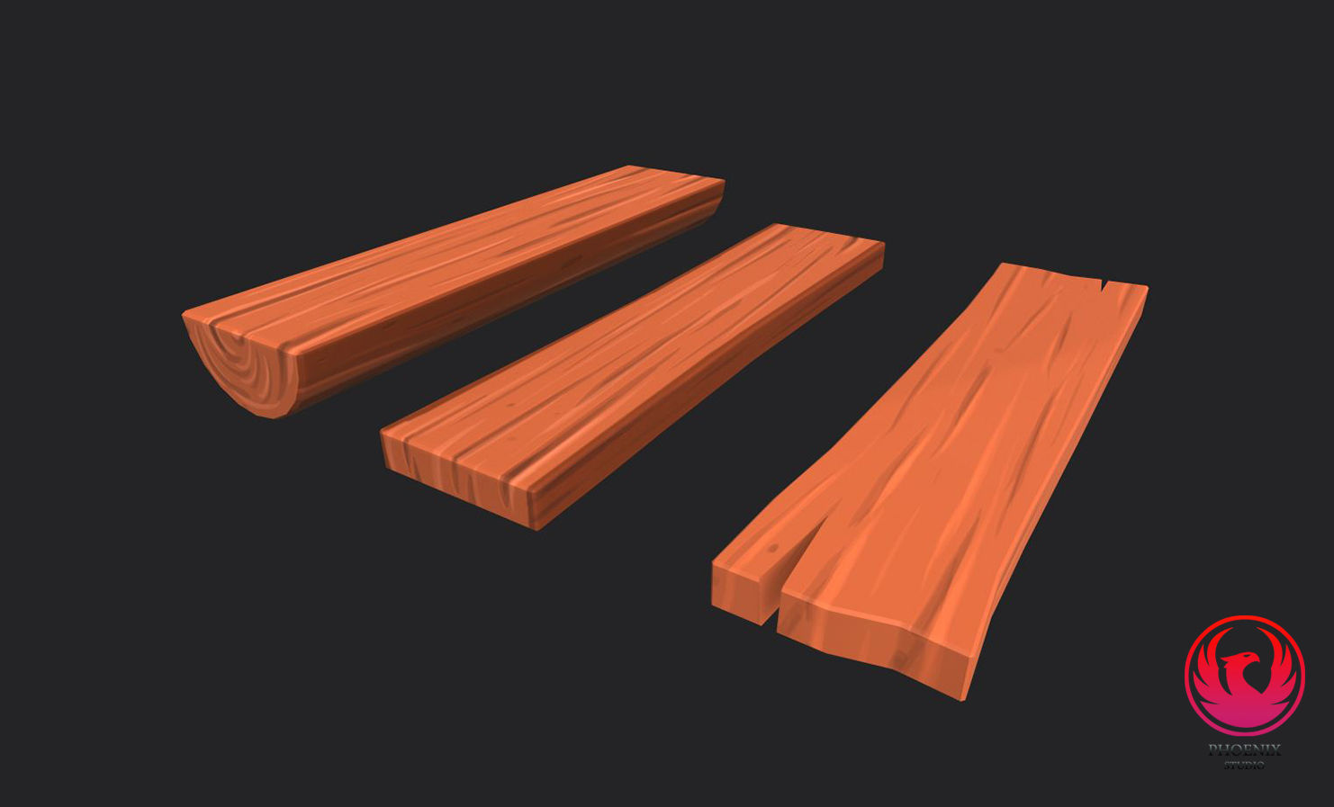 Wood Pack Low-poly 3D model_5