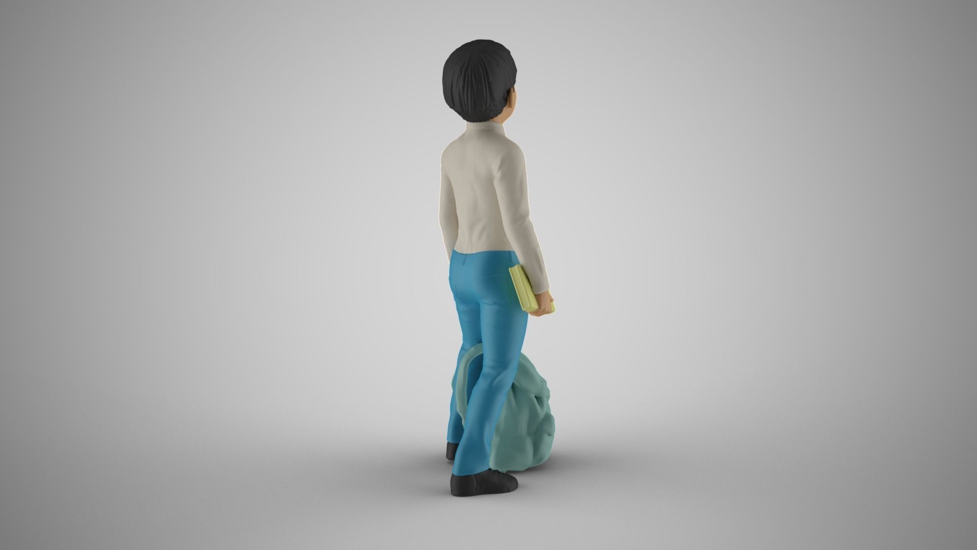 Little Boy Looking at the Sky 3D print model_7