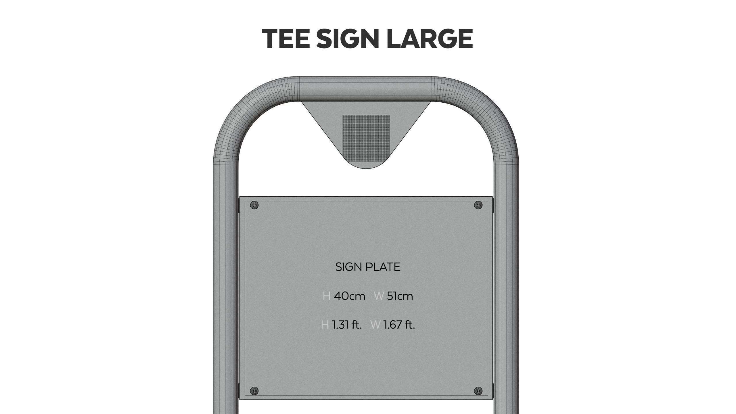 Information Boards and Tee signs 3D model_6