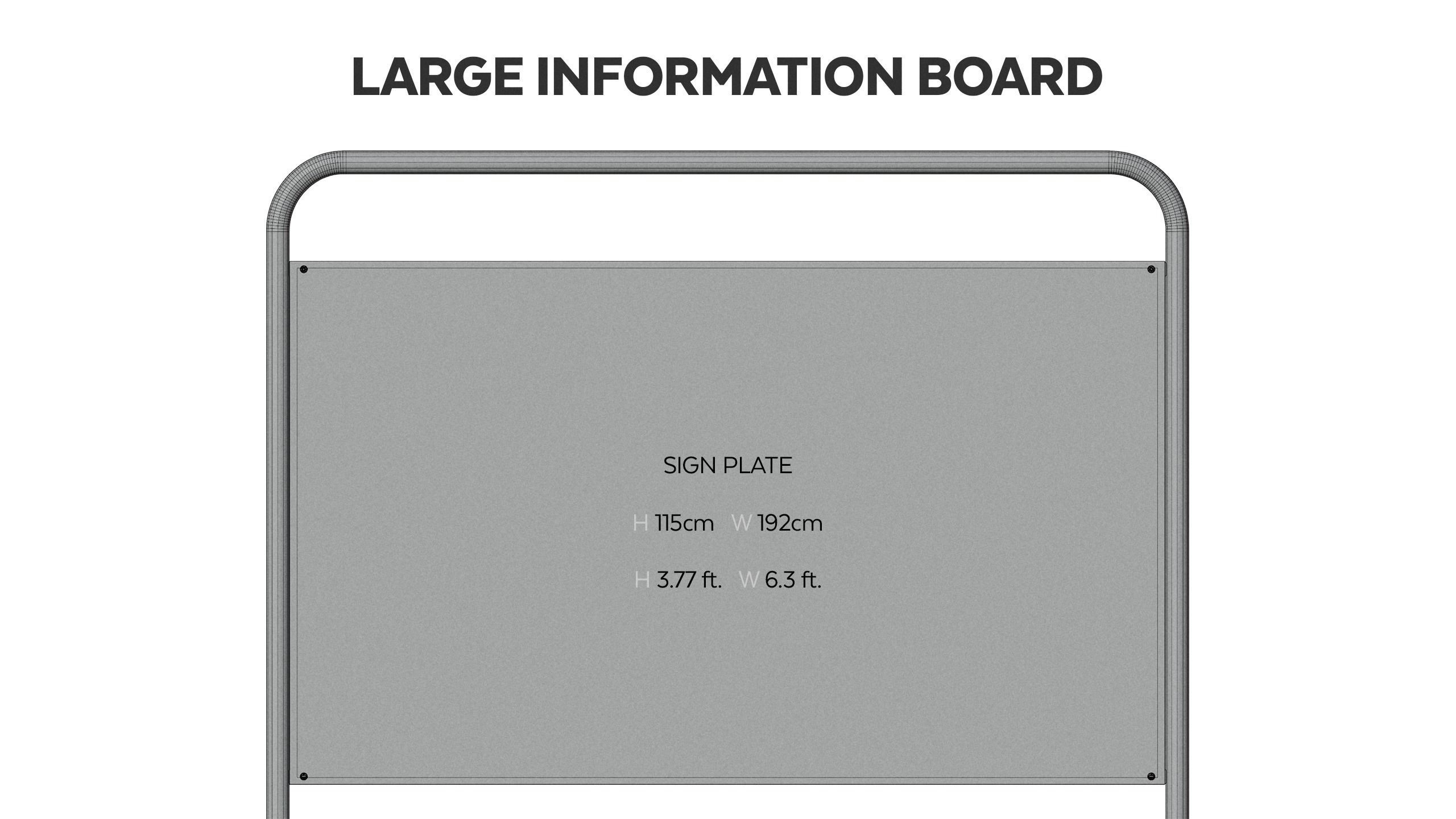 Information Boards and Tee signs 3D model_2