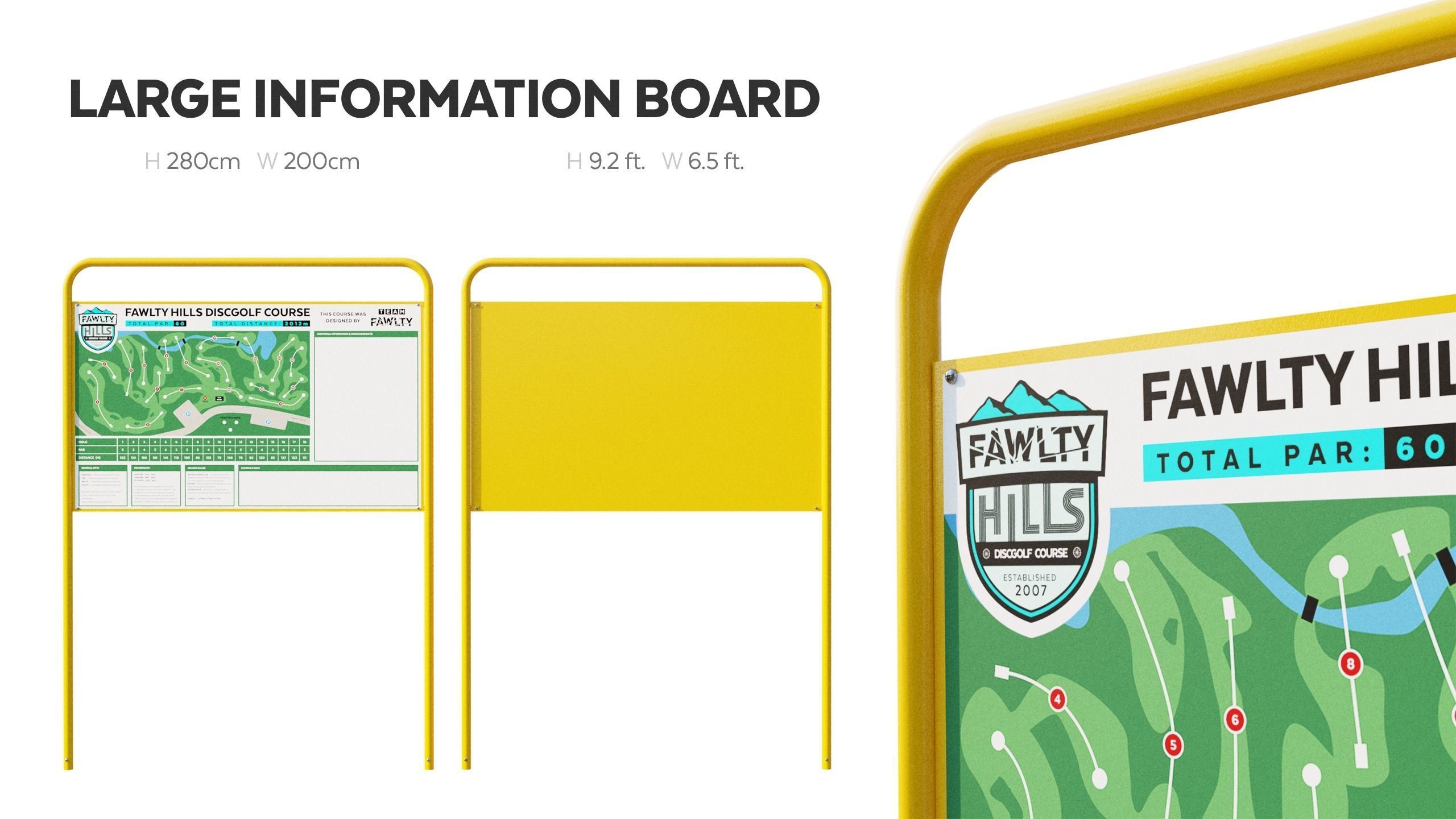 Information Boards and Tee signs 3D model_1