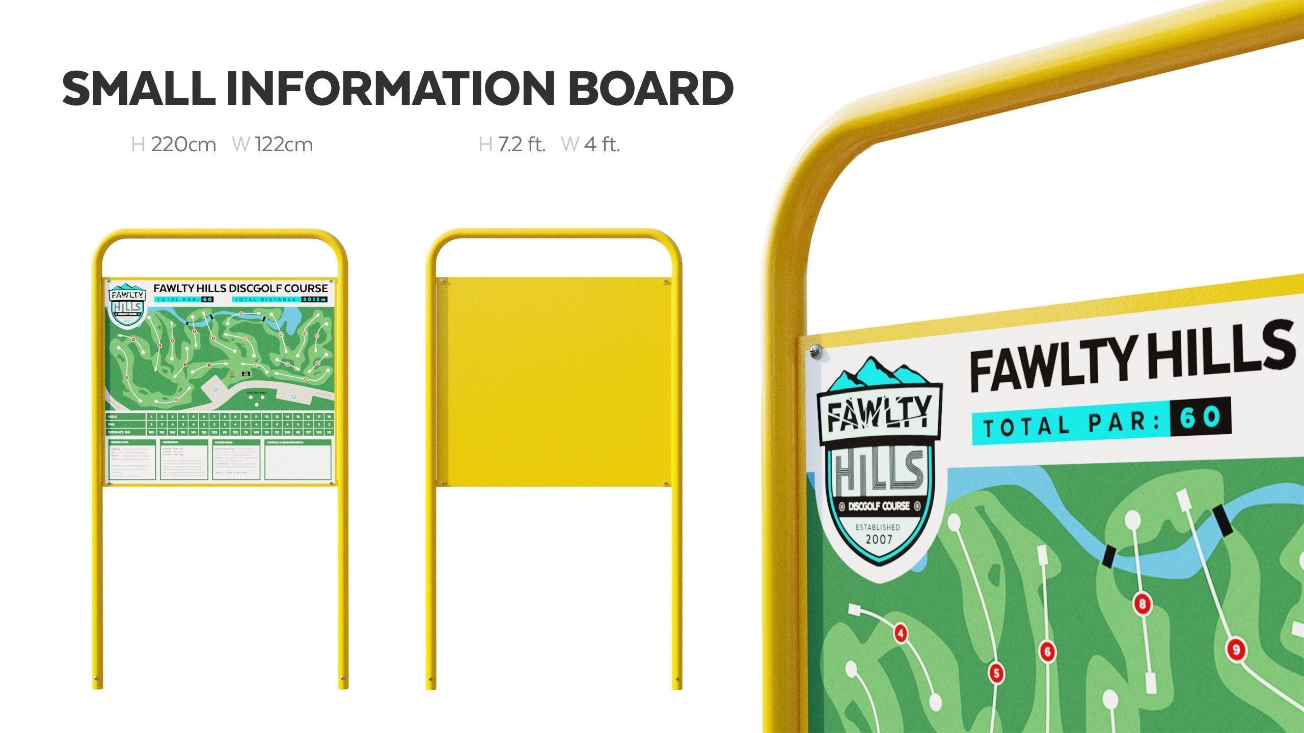 Information Boards and Tee signs 3D model_3