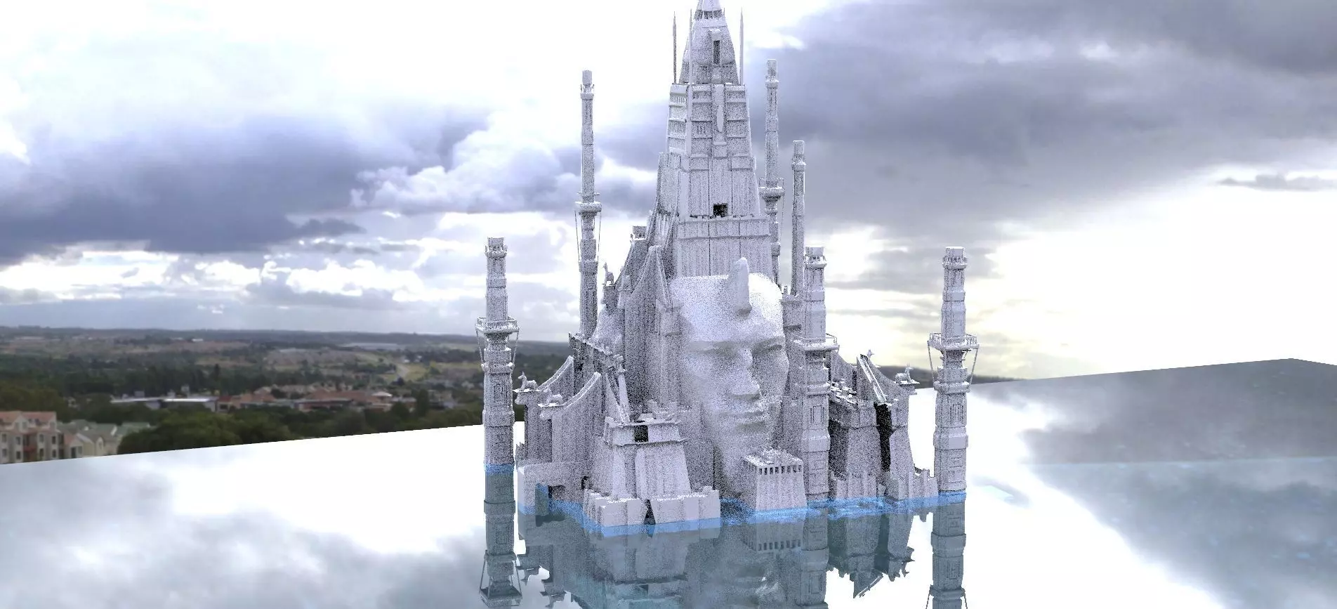 Egyptian Ramesses Temple Single  3D 3D model_0