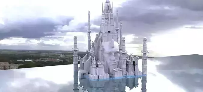 Egyptian Ramesses Temple Single  3D