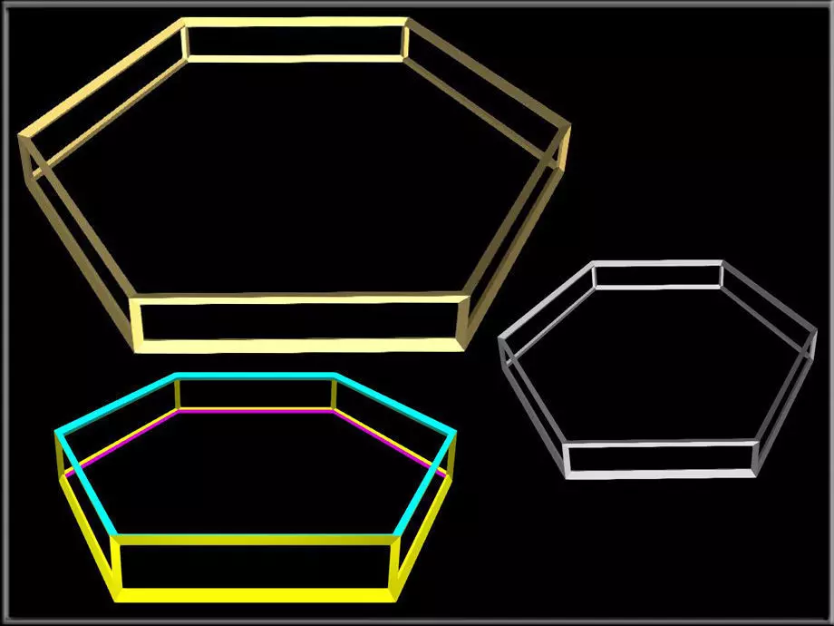 Hexagon Wire Low-poly 3D model