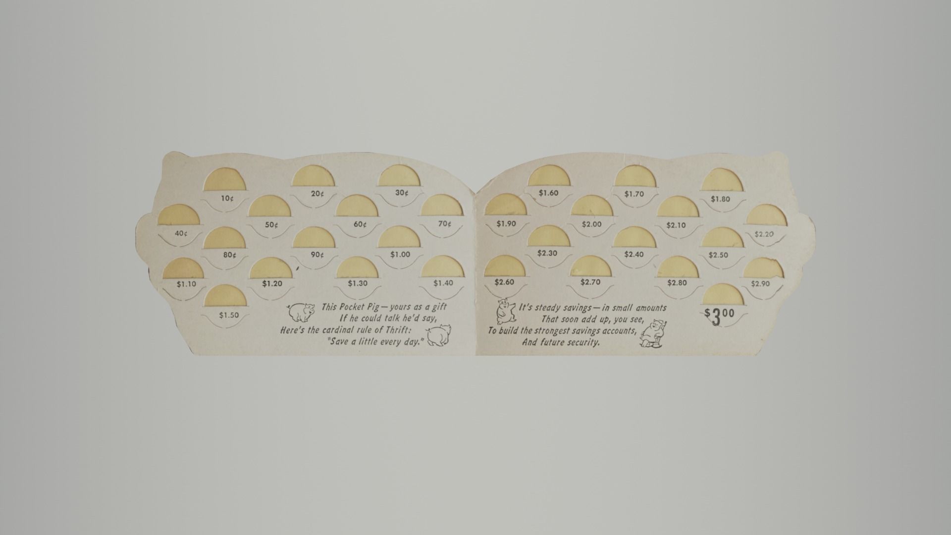 Antique Pig Coin Savers 3D Model Collection_10