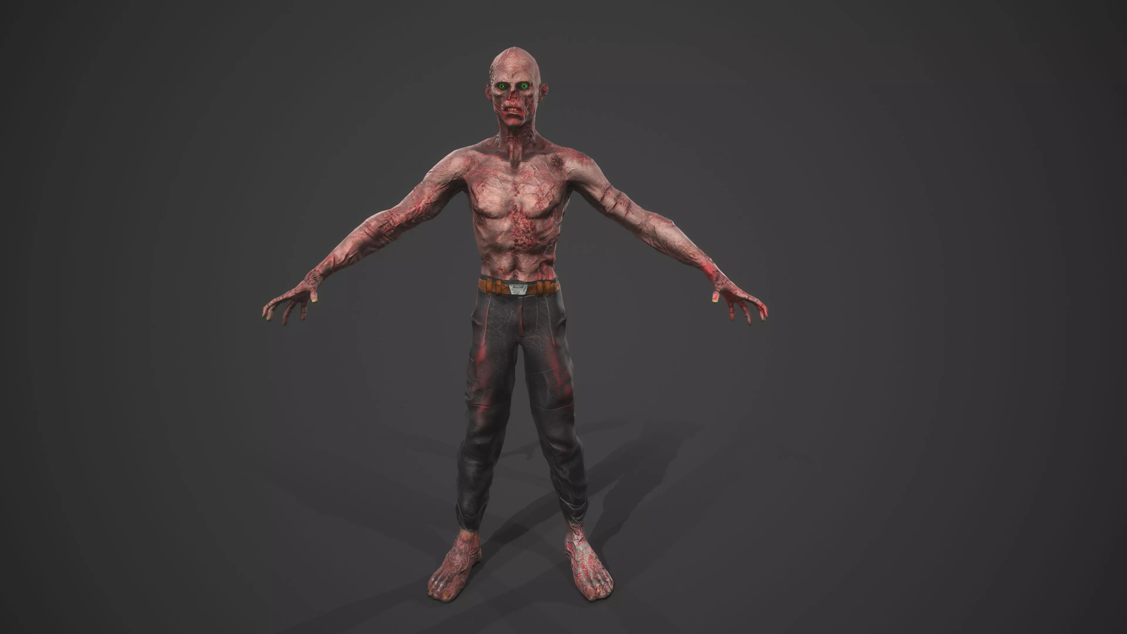 Zombie Low-poly 3D model_0