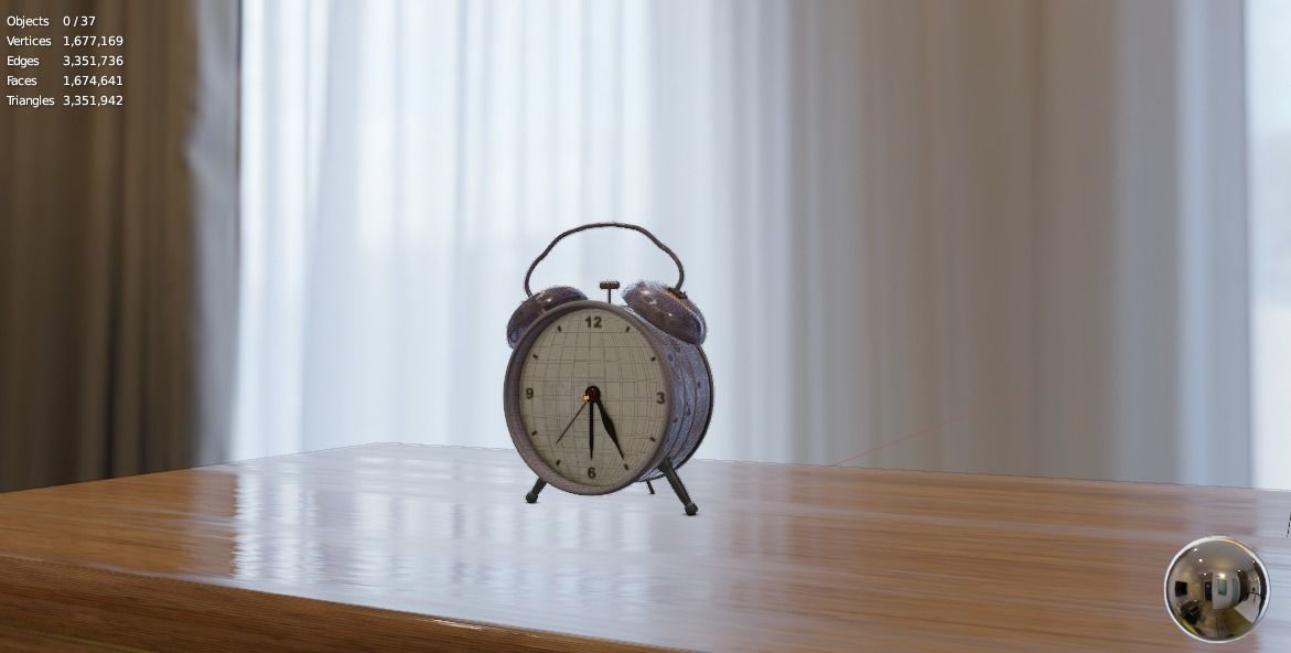 Alarm Clock 3D model_8