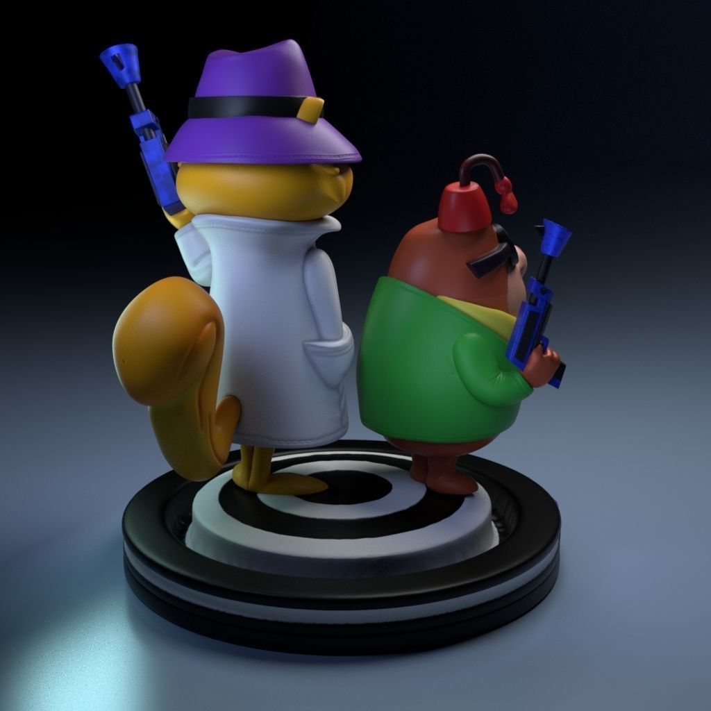 Secret Squirrel and Morroco Mole -16cm 3D print model_3