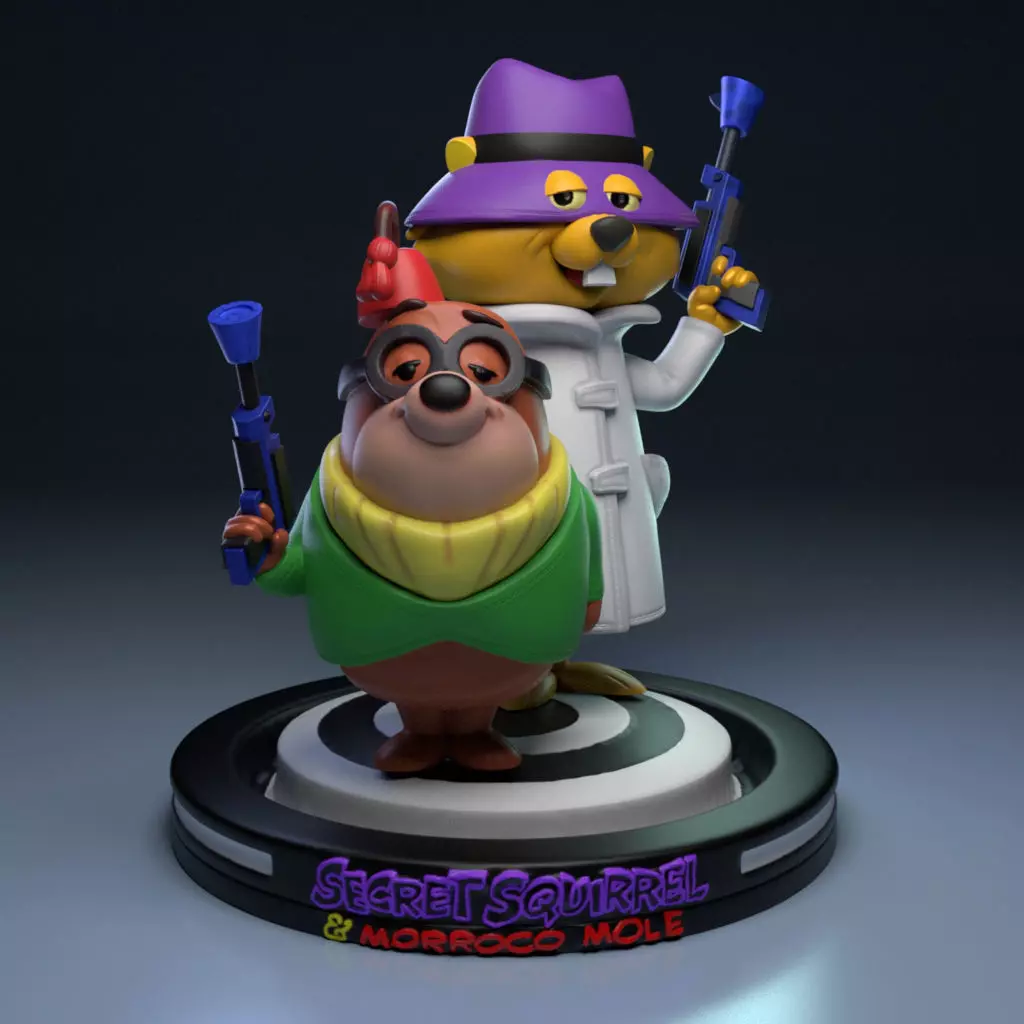 Secret Squirrel and Morroco Mole -16cm 3D print model_0