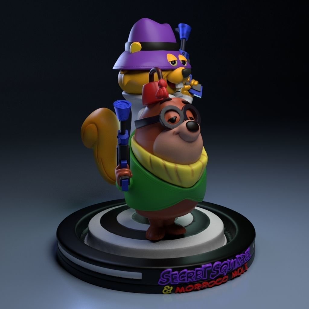 Secret Squirrel and Morroco Mole -16cm 3D print model_2