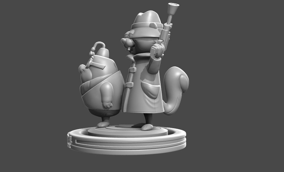 Secret Squirrel and Morroco Mole -16cm 3D print model_8