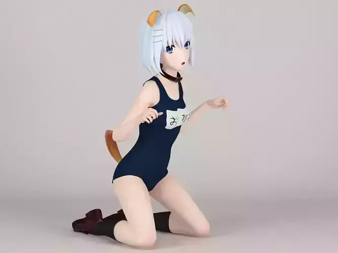 Origami Tobiichi in dog costume 01