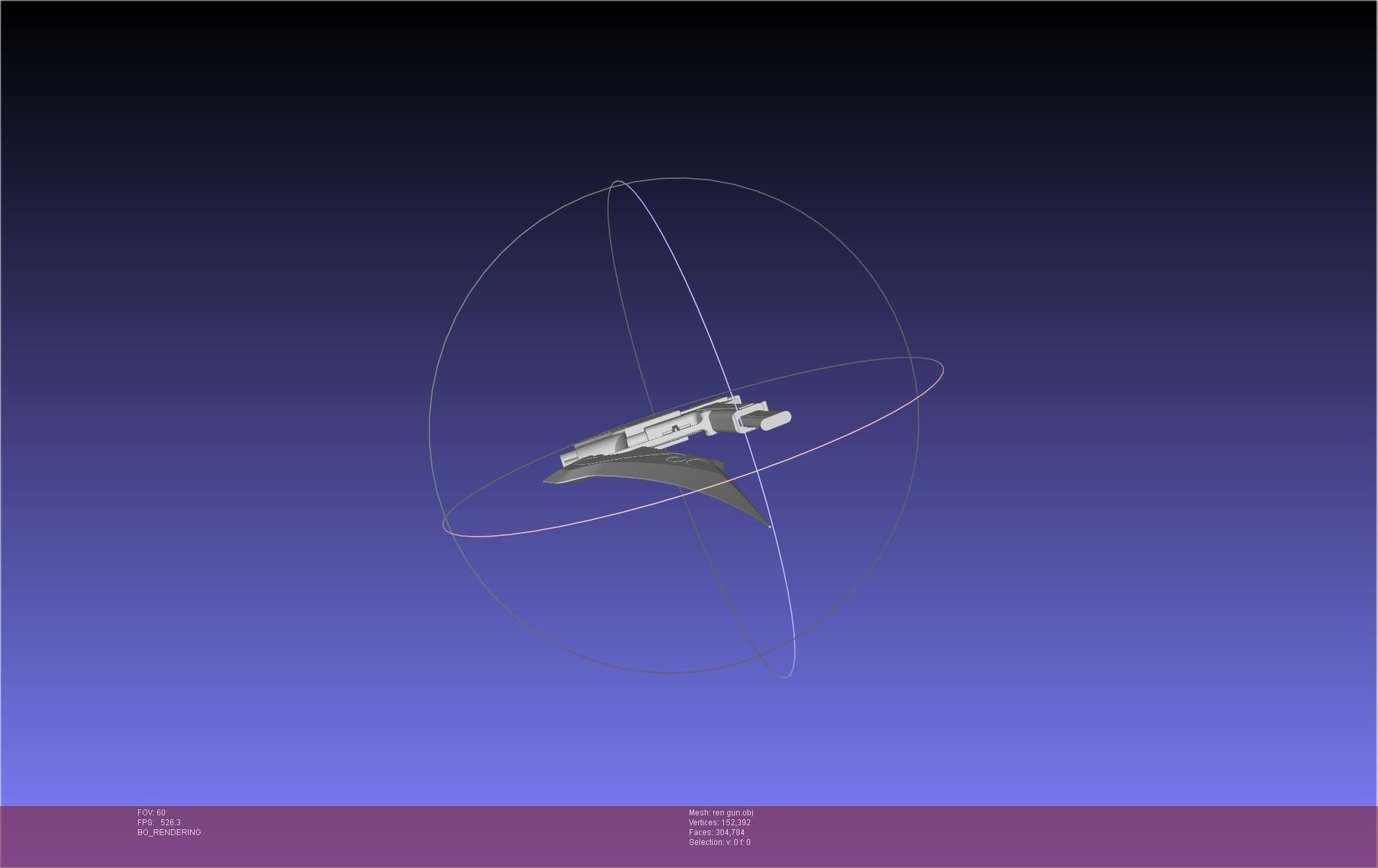 RWBY Ren Gun Basic Model 3D model_15