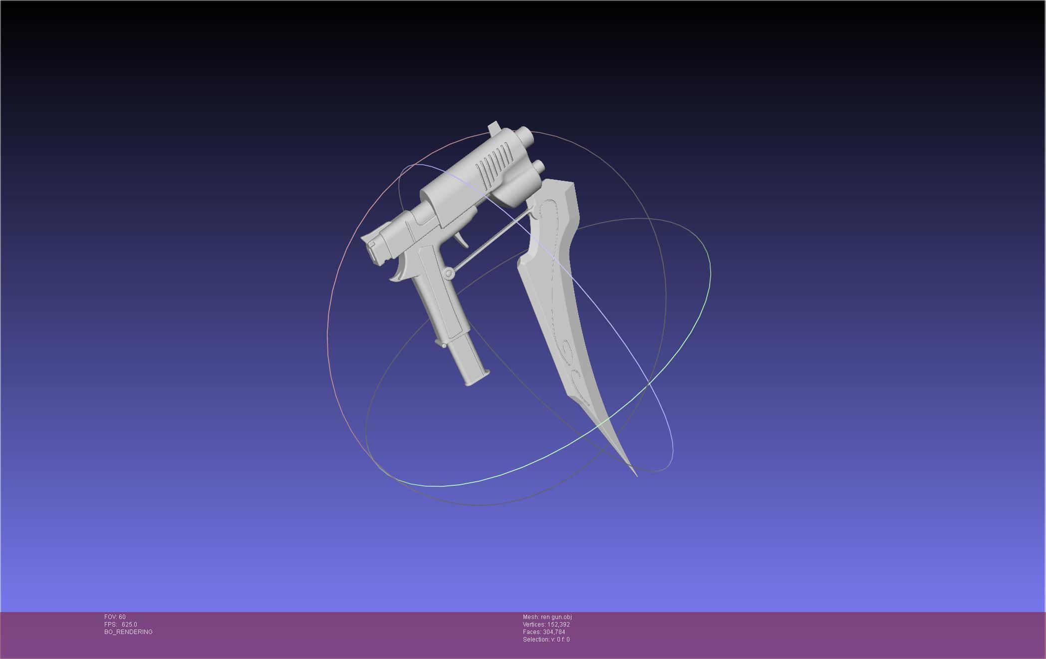RWBY Ren Gun Basic Model 3D model_10