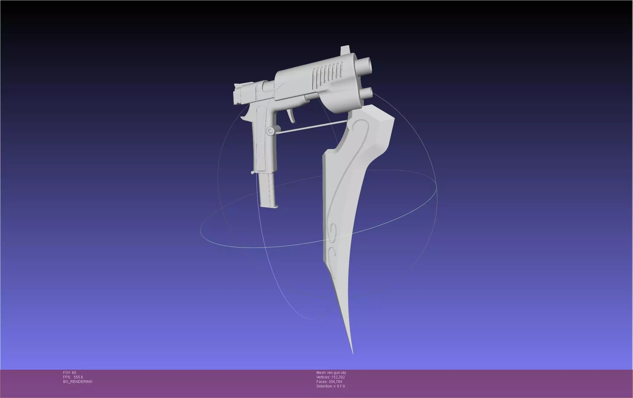 RWBY Ren Gun Basic Model 3D model_0