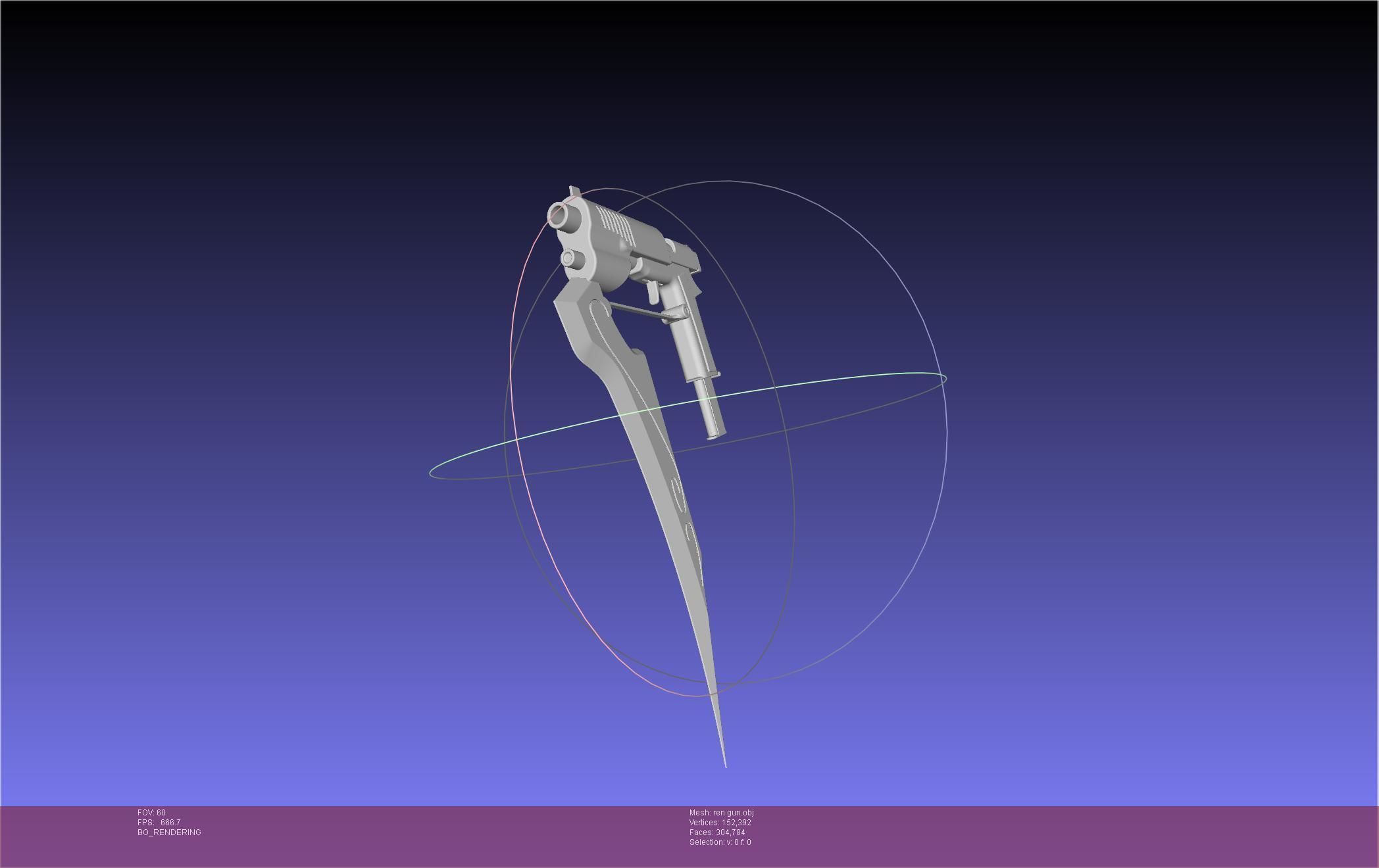 RWBY Ren Gun Basic Model 3D model_20