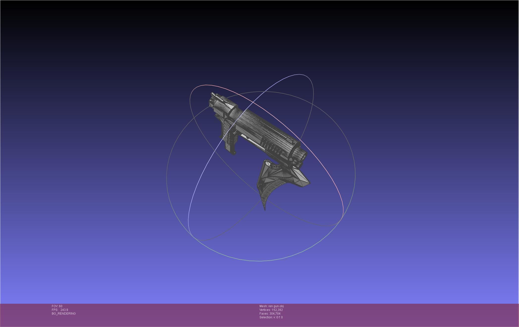 RWBY Ren Gun Basic Model 3D model_47