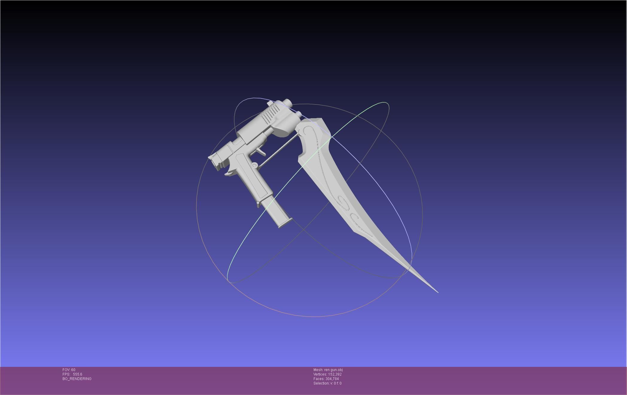 RWBY Ren Gun Basic Model 3D model_9