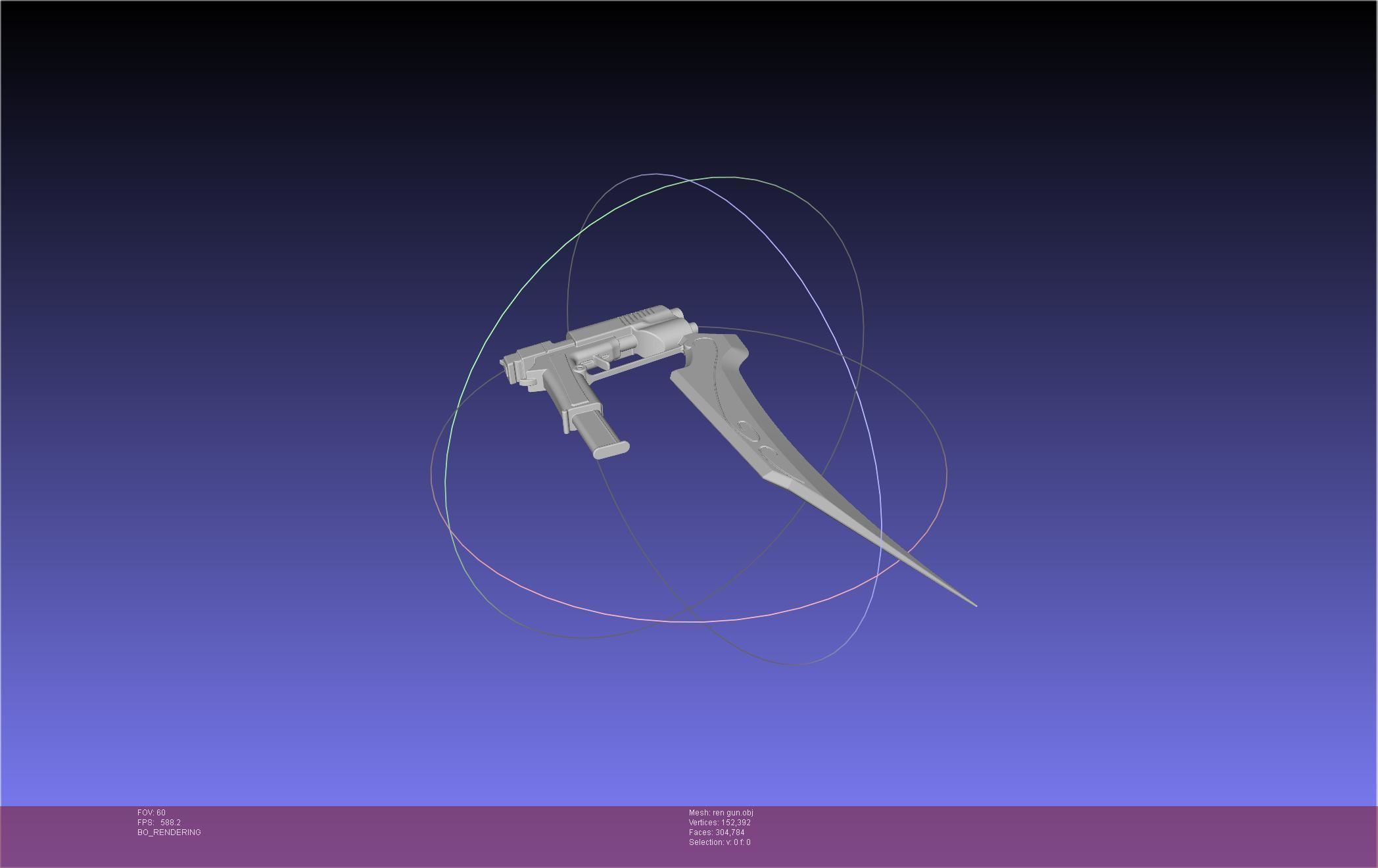 RWBY Ren Gun Basic Model 3D model_2