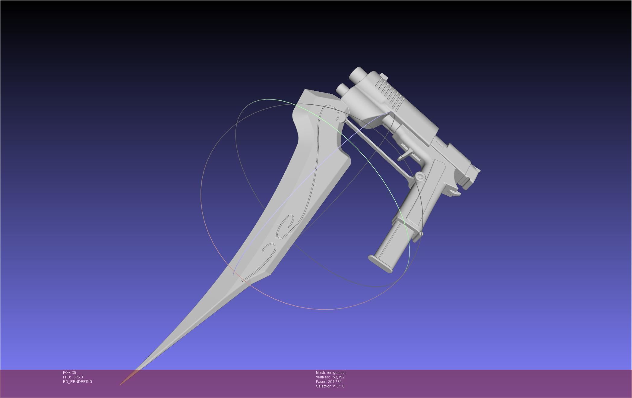 RWBY Ren Gun Basic Model 3D model_67