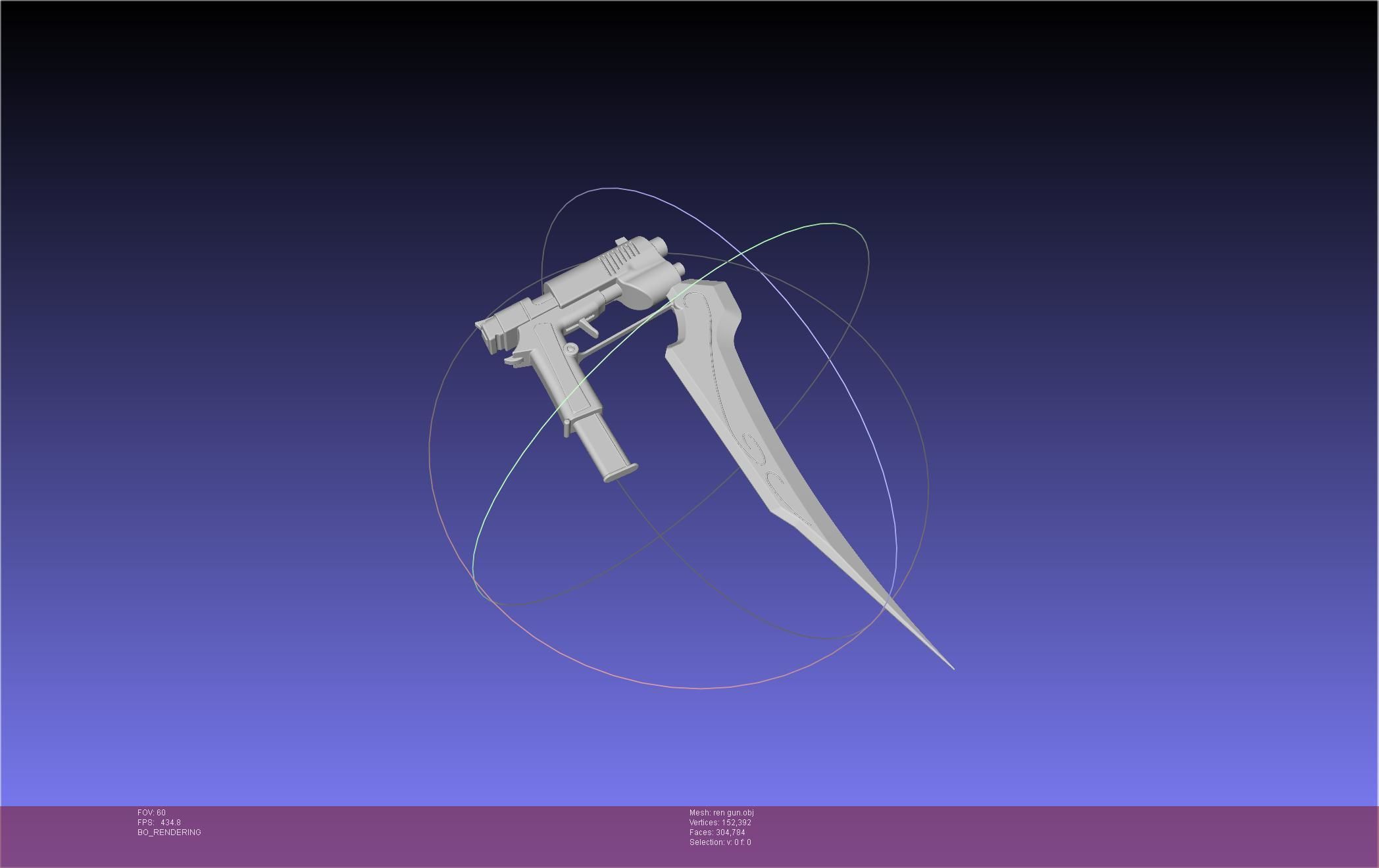 RWBY Ren Gun Basic Model 3D model_22