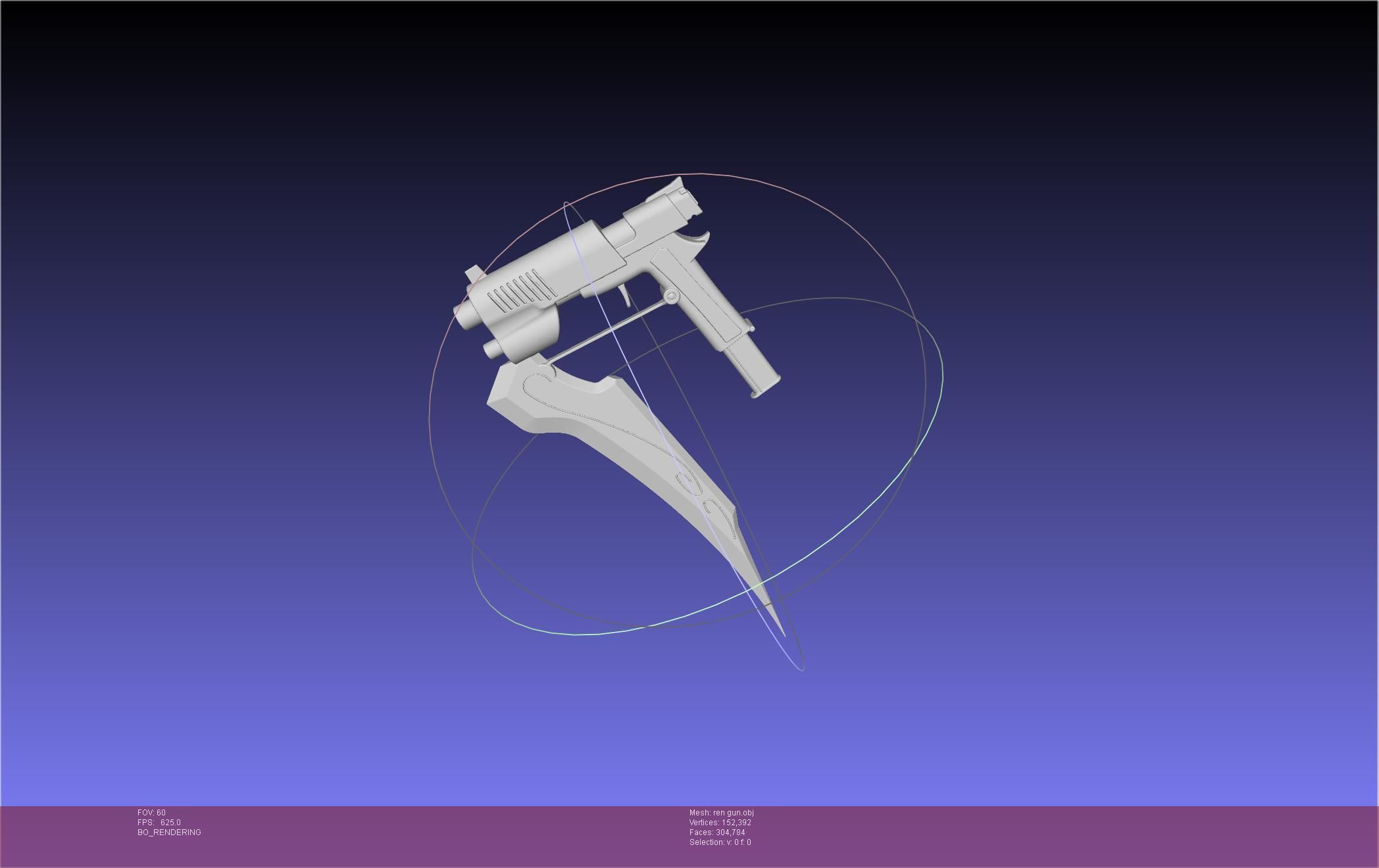 RWBY Ren Gun Basic Model 3D model_19
