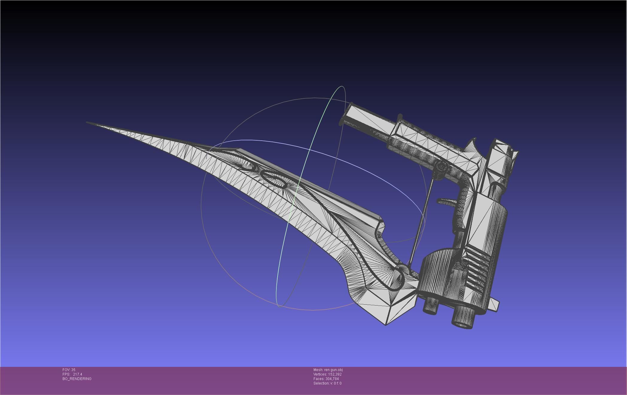 RWBY Ren Gun Basic Model 3D model_61