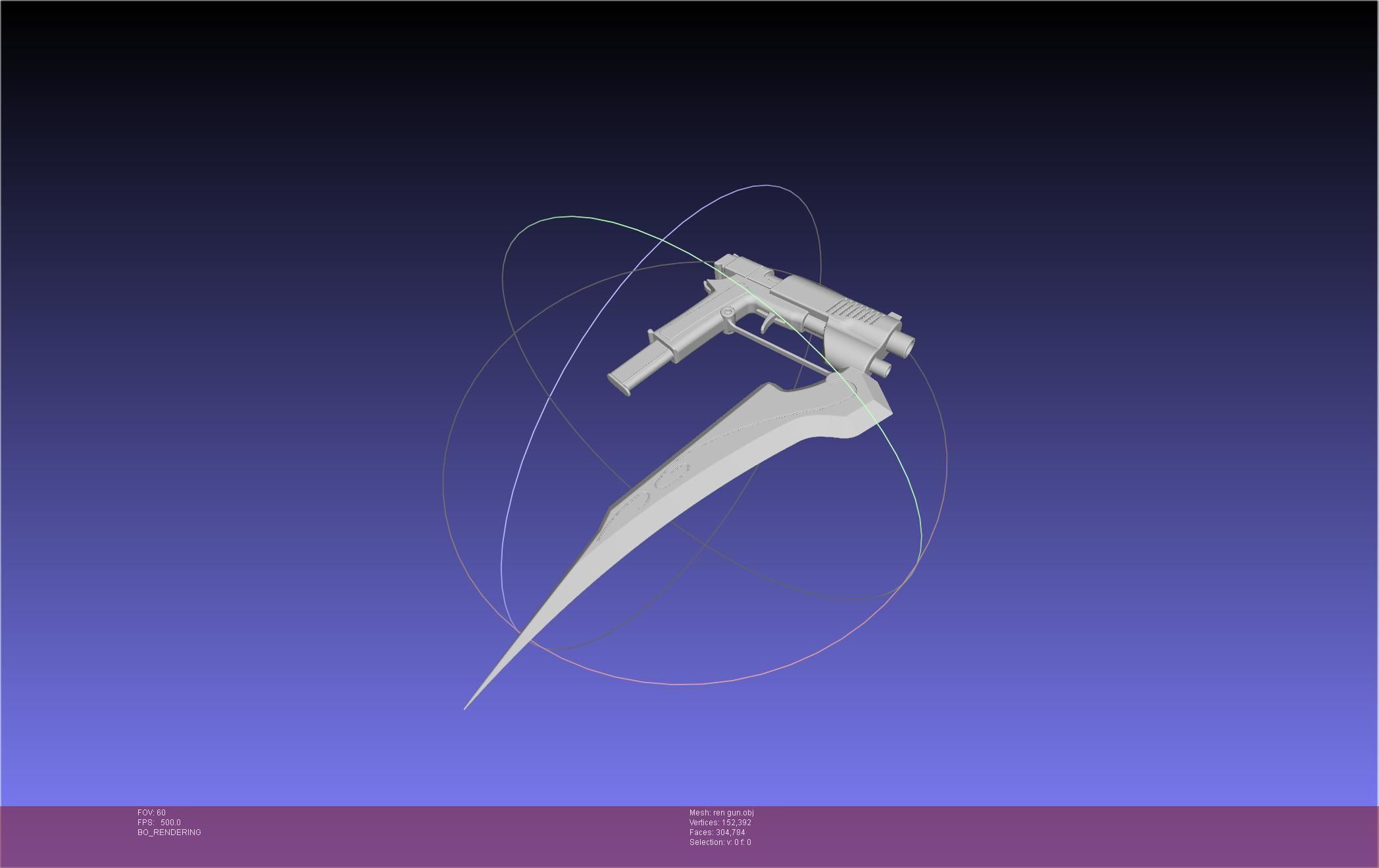 RWBY Ren Gun Basic Model 3D model_8