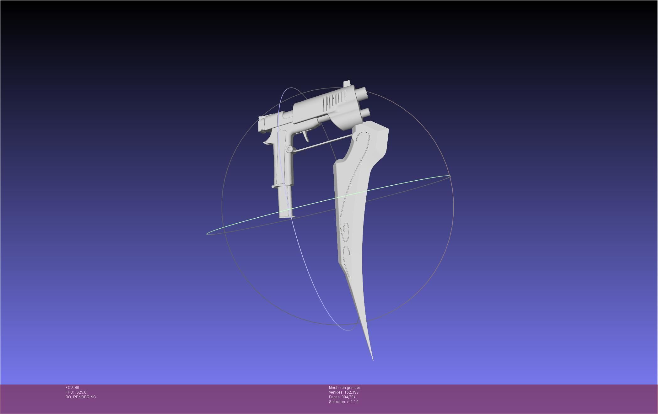 RWBY Ren Gun Basic Model 3D model_1