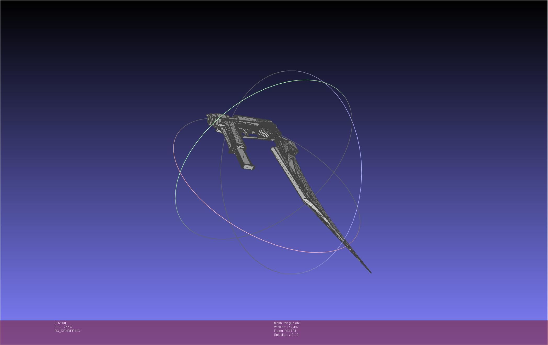 RWBY Ren Gun Basic Model 3D model_41