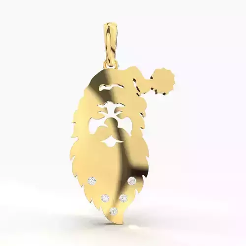 SANTA FACE DIAMOND PENDANT