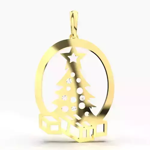 X-MAX TREE AND GIFTBOX DIAMOND PENDANT 3D print model