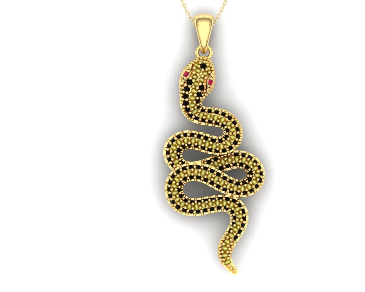 snake necklace 3D model_1