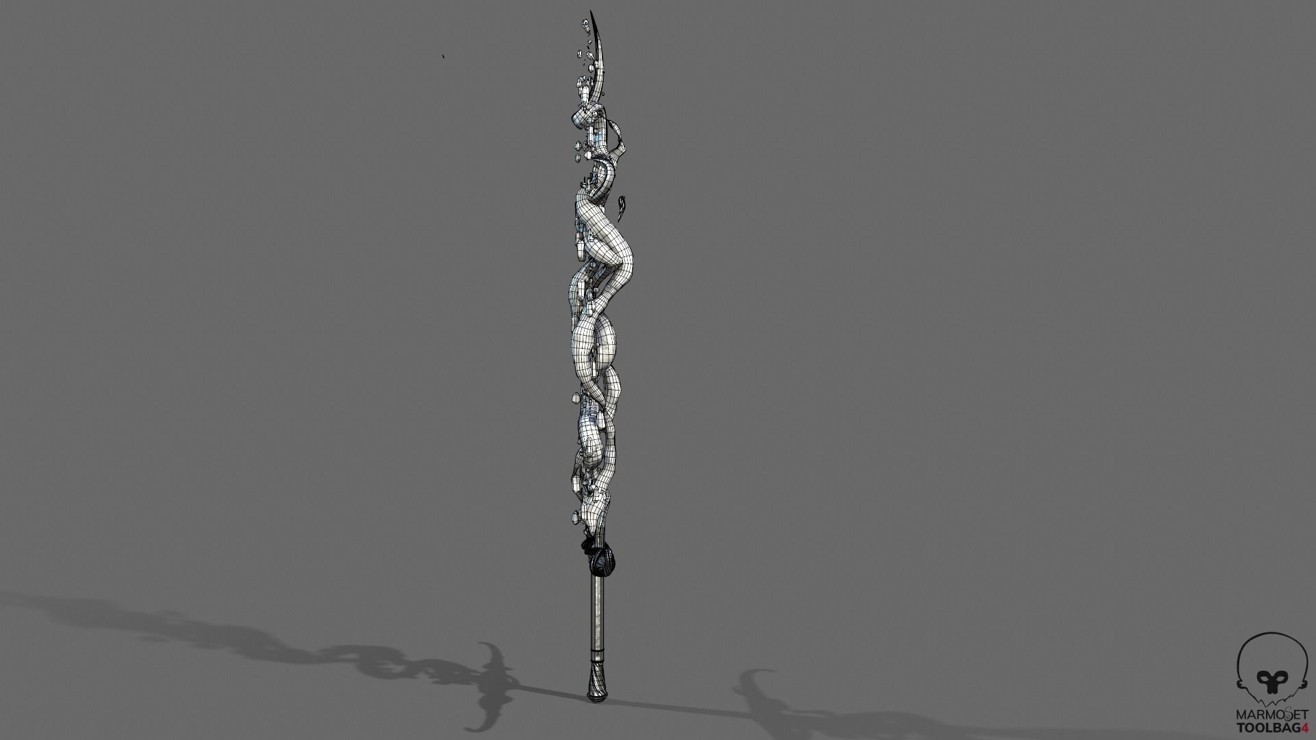 Distorted Bloody Sword Low-poly 3D model_32
