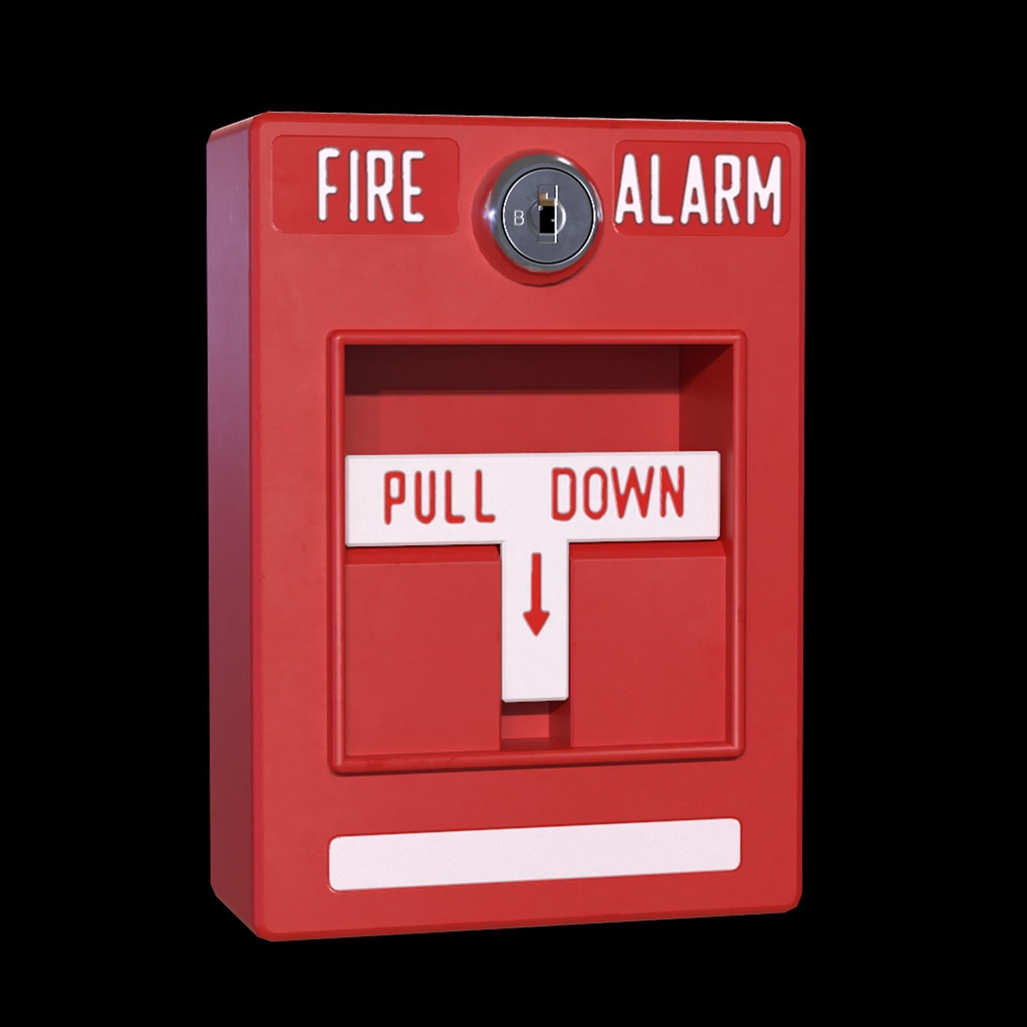 Fire Alarm Low-poly 3D model_2