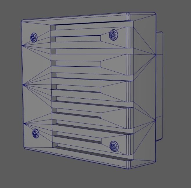 Fire Alarm Low-poly 3D model_10