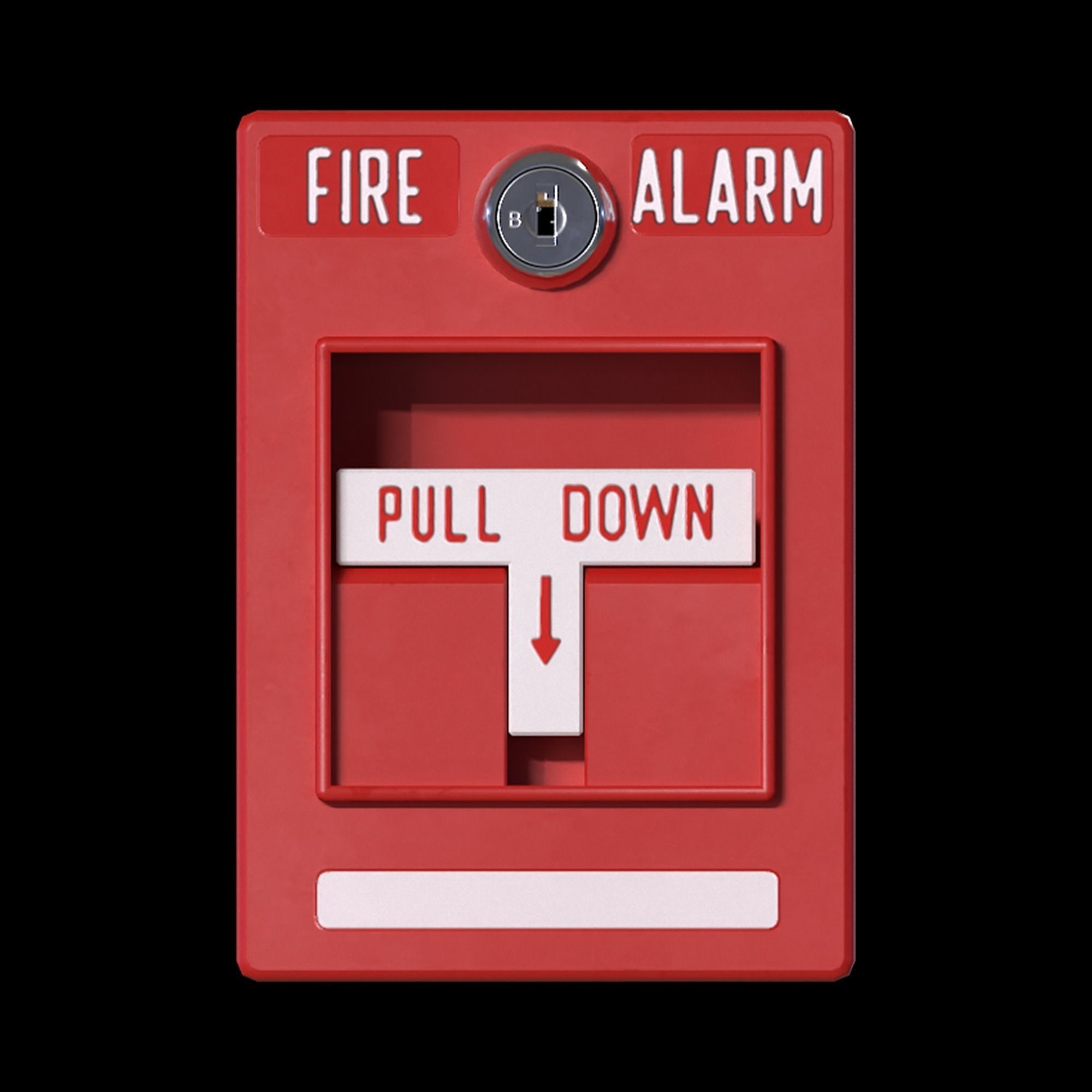 Fire Alarm Low-poly 3D model_4