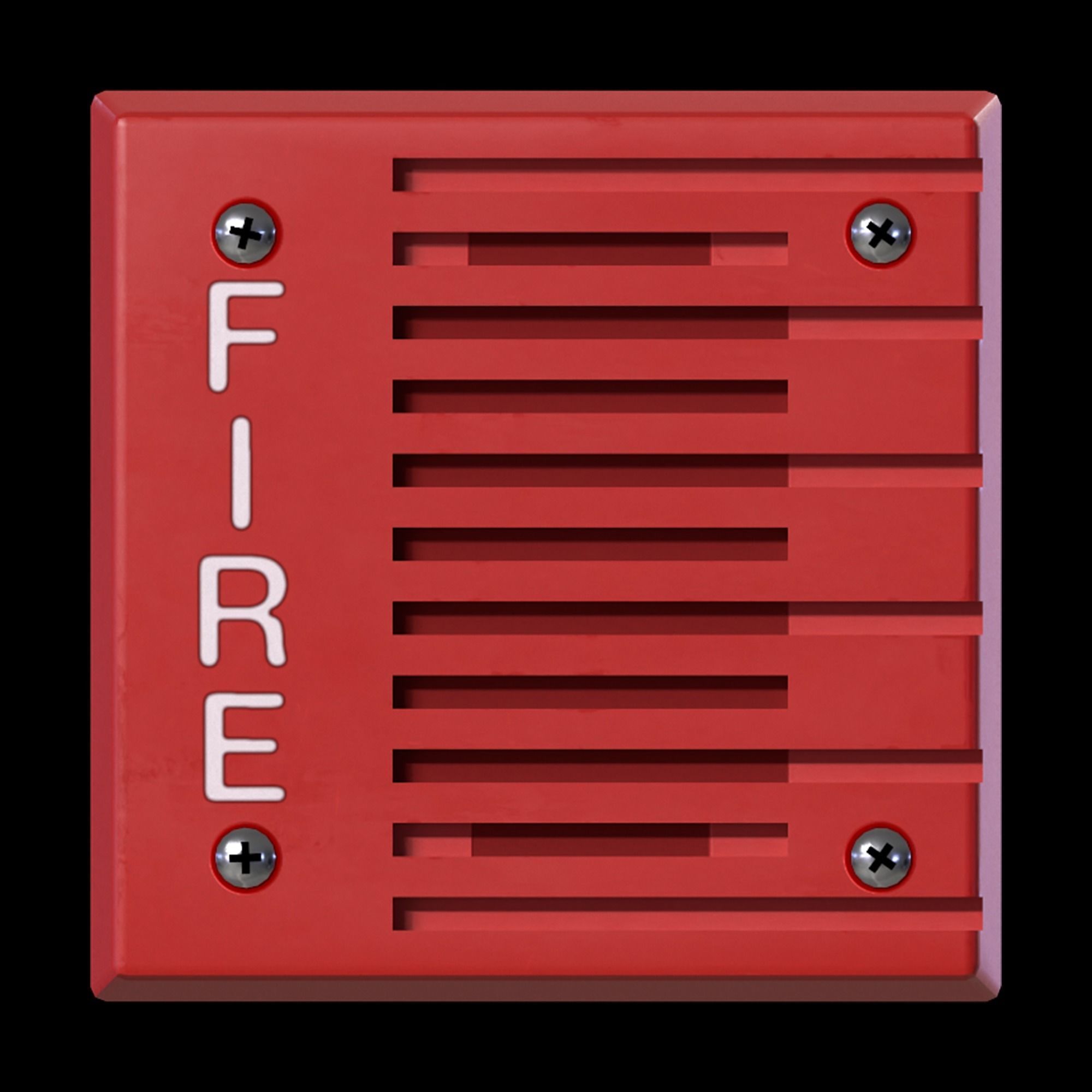 Fire Alarm Low-poly 3D model_7